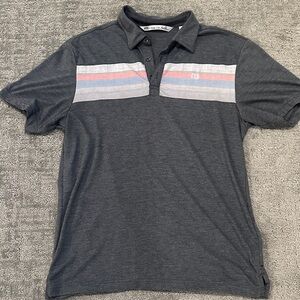 Travis Mathew Golf Men's Gray Polo Shirt